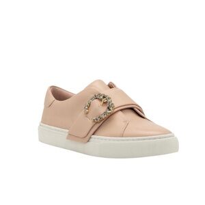 NEW Tory Burch Greer Leather Sneakers Pink Sz 7.5